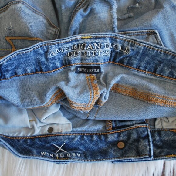 American Eagle Super Stretch Boho Artist Jean Shorts 8 - Picture 3 of 5